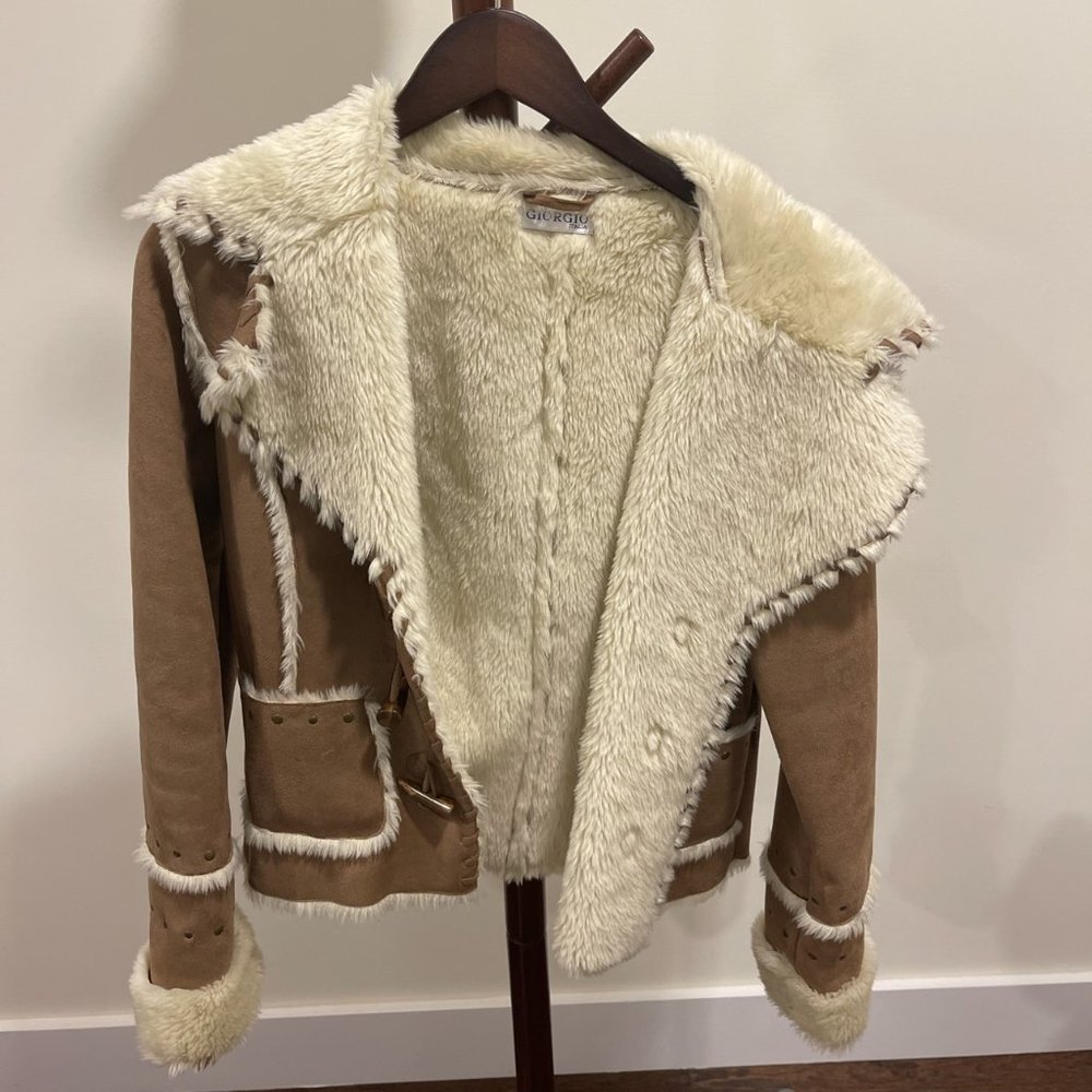 Giorgio Italia Fur Jacket Coat, Size US S